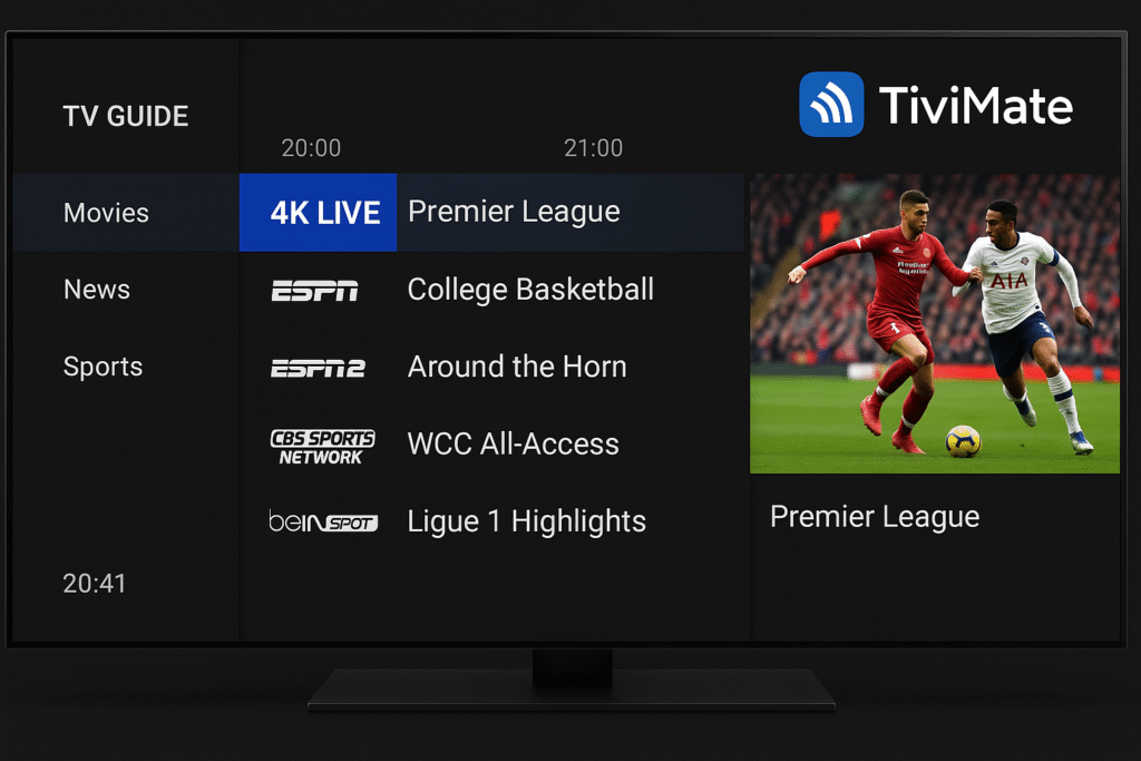 4k live iptv with tivimate
